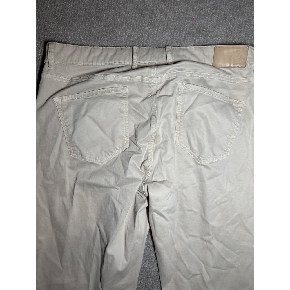 Peter Millar Crown Crafted Mens 38x32 Tan Khaki Five Pocket Pants Trouser Turkey - Picture 8 of 11